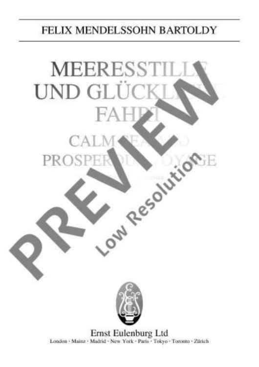 Calm Sea and Prosperous Voyage - Full Score