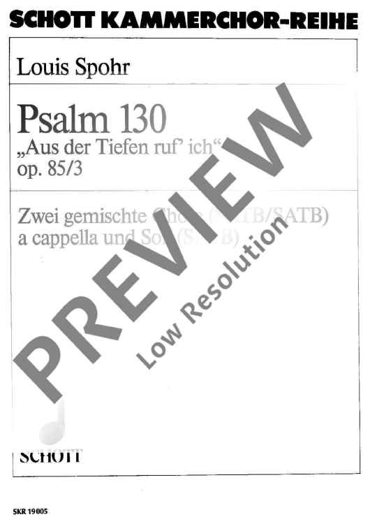 Drei Psalmen - Choral Score