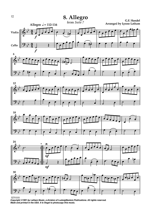 Allegro from Suite 7