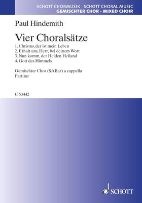 Vier Choralsätze - Choral Score