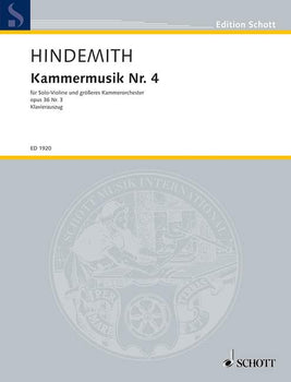 Chamber Music No. 4 - Piano Score With Solo Part