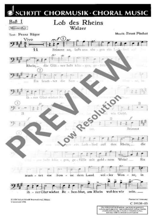 Lob des Rheins - Bass I