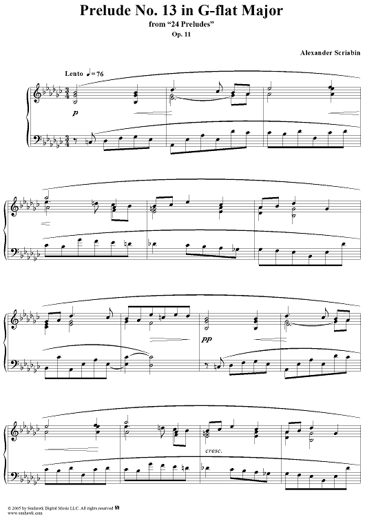 Prelude No. 13 in G-flat major