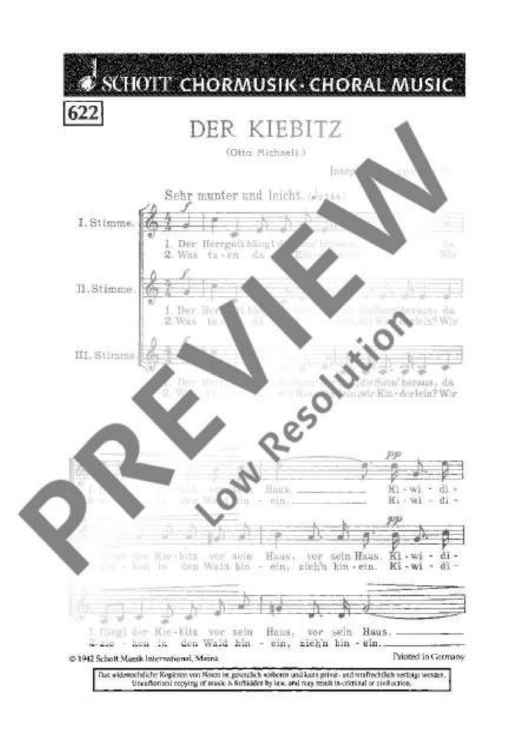 Sechs Lieder - Choral Score
