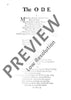 Ode on the Death of Mr. Henry Purcell - Score and Parts