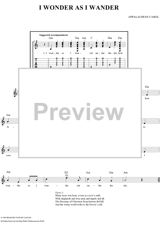 I Wonder As I Wander