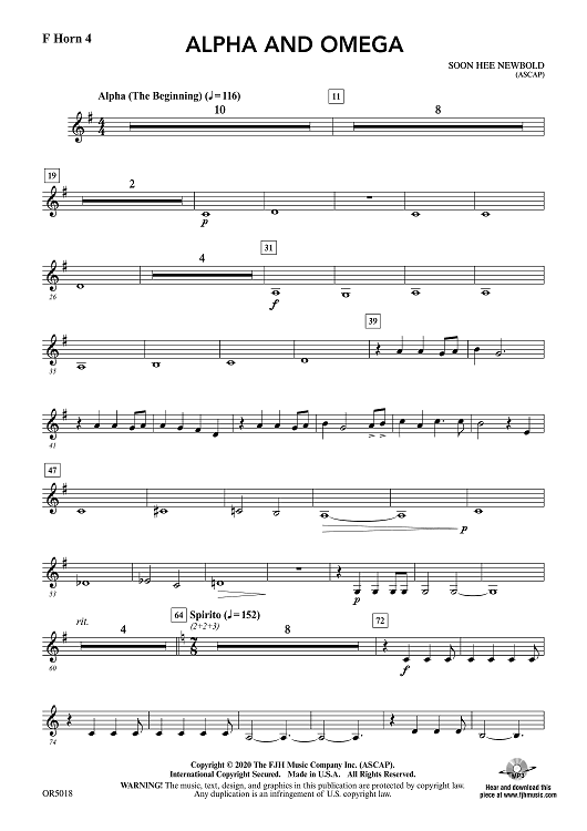 Alpha and Omega - F Horn 4