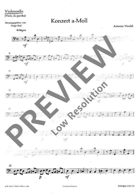 Concerto A minor - Cello