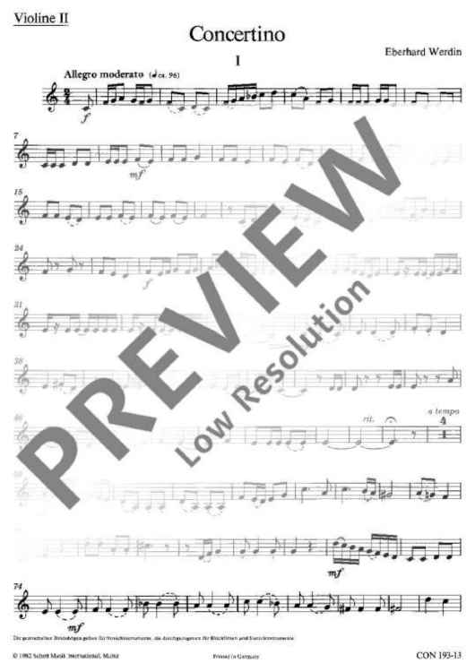 Concertino - Violin II