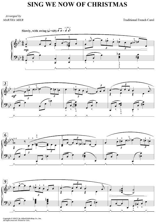 Sing We Now Of Christmas