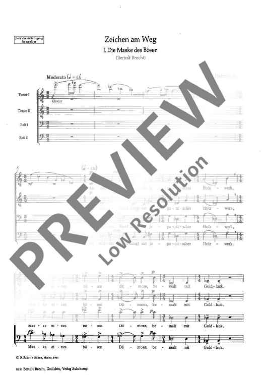 Zeichen am Weg - Choral Score