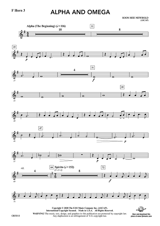 Alpha and Omega - F Horn 3