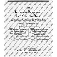100 Technical Paraphrases on Kreutzer-Etudes