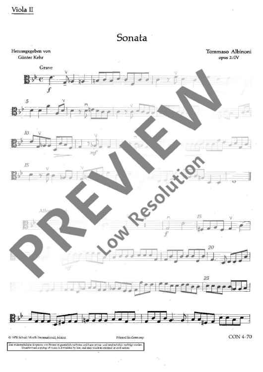 Sonata c minor - Viola Ii