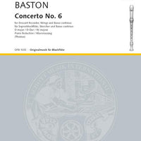 Concerto No. 6 D major - Piano Score and Solo Part