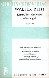 Komm, Trost der Nacht, o Nachtigall - Score
