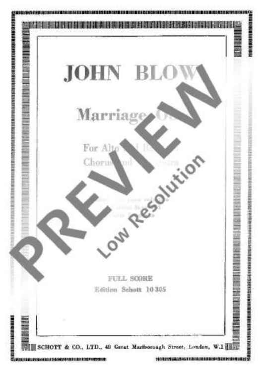 Marriage Ode - Score