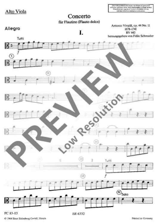 Concerto C Major - Viola