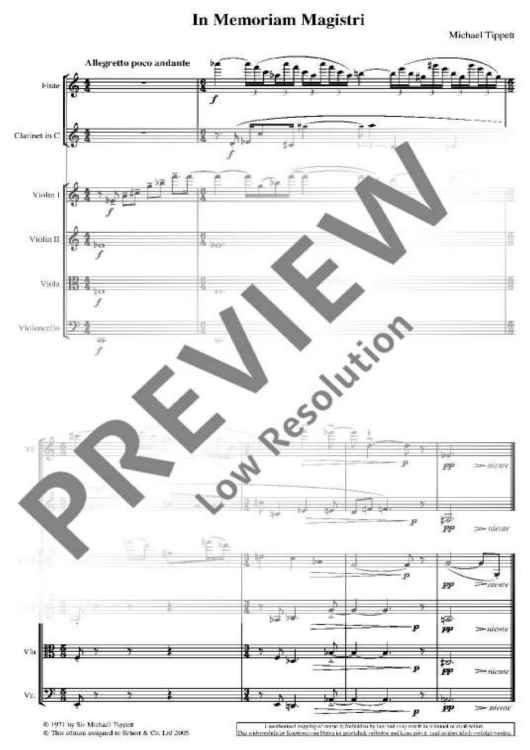 In Memoriam Magistri - Performing Score