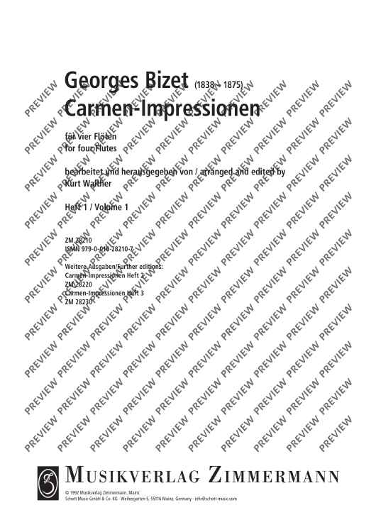 Carmen Impressions - Score and Parts