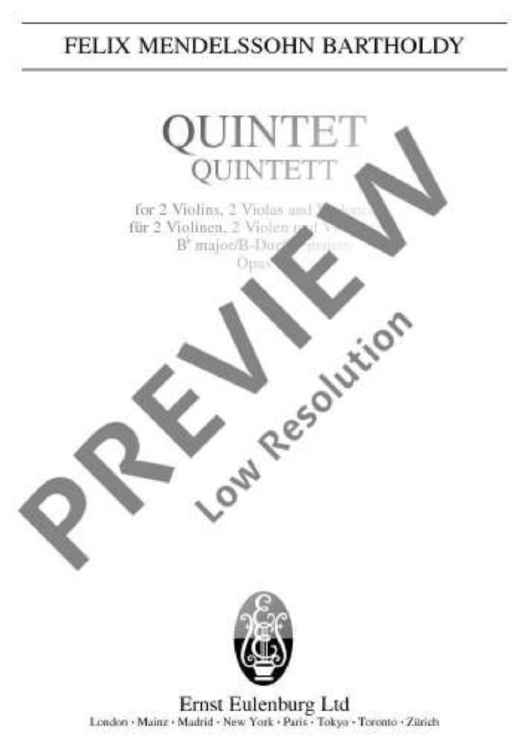 String Quintet Bb major - Full Score
