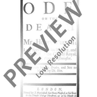 Ode on the Death of Mr. Henry Purcell - Score and Parts
