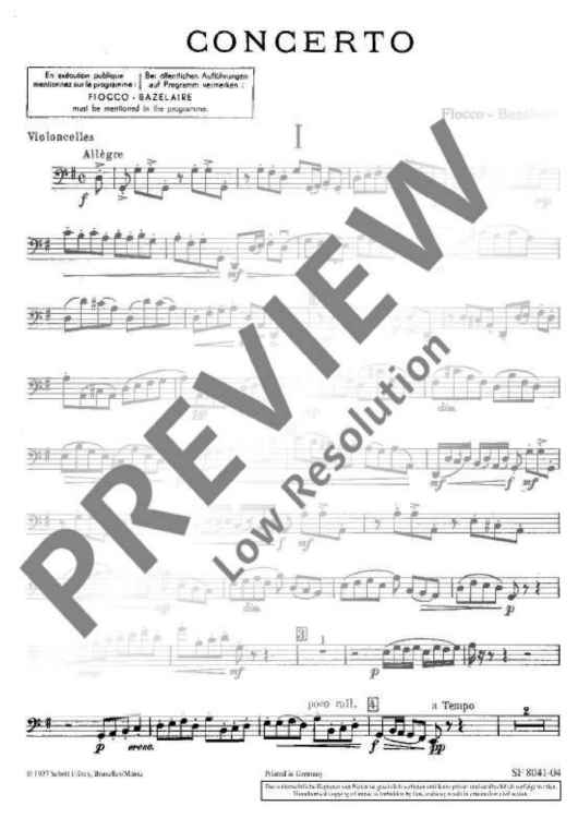 Concerto G Major - Cello