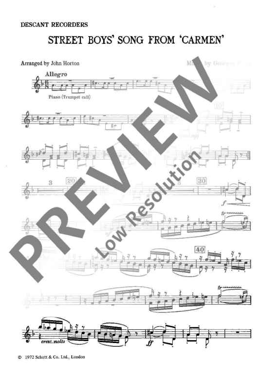 Carmen - Performing Score