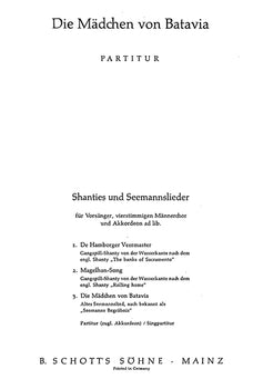 Drei Shanties und Seemannslieder - Score