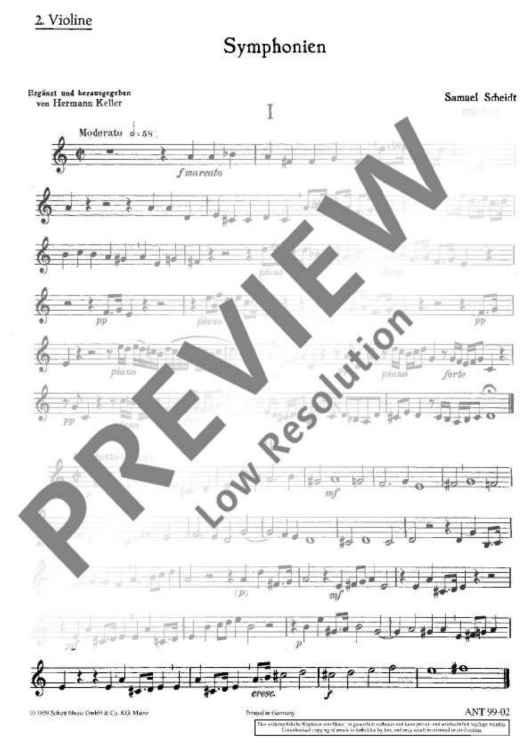 15 Symphonies - Violin II