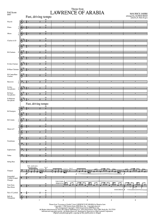 Lawrence of Arabia - Full Score