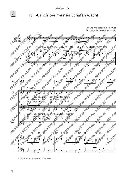 Als ich bei meinen Schafen wacht - Score