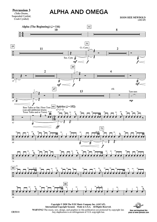 Alpha and Omega - Percussion 3