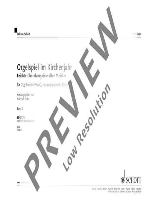 Orgelspiel im Kirchenjahr