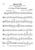 Merry Celli - Four Carols for Cello Quartet or Choir (with optional Bass) - Cello 1
