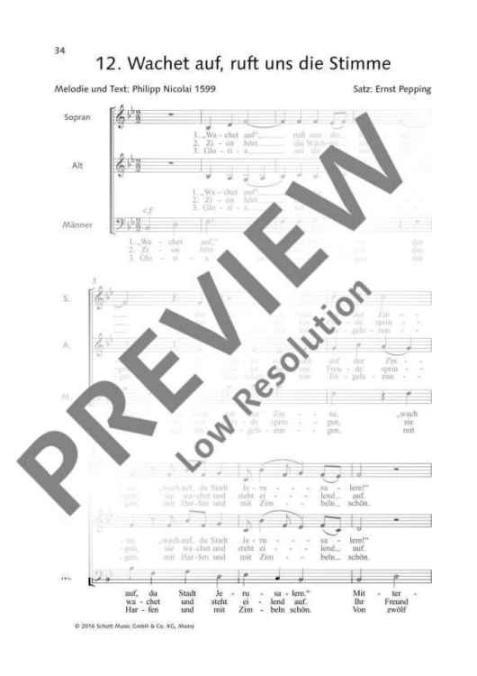 Wachet auf, ruft uns die Stimme
