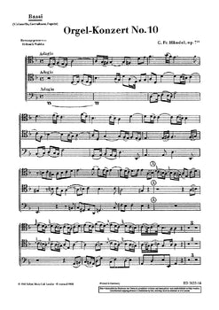Organ Concerto No. 10 D Minor - Double Bass/Bassoon