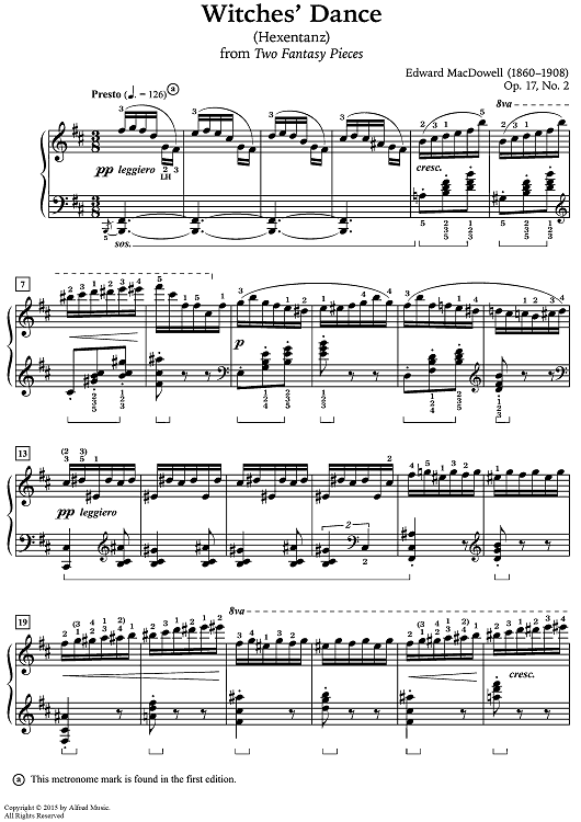 Witches' Dance (Hexentanz), Op. 17, No. 2