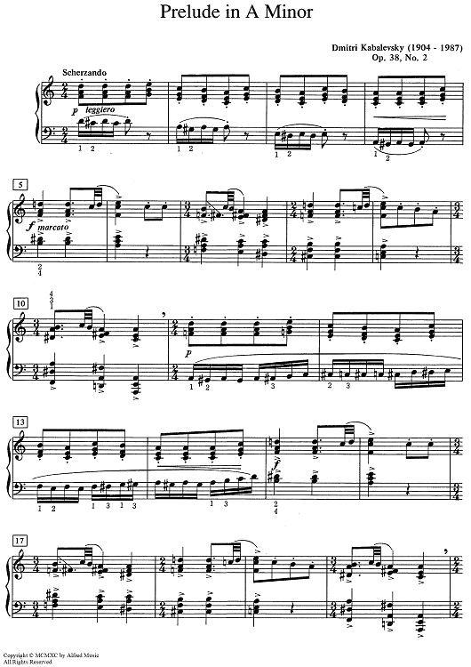 Prelude in A Minor [Op. 38, No. 2]