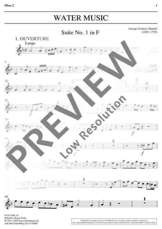 Water Music - Oboe Ii