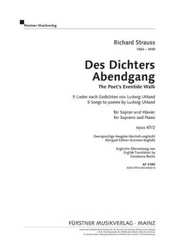 Five Songs to Poems by Ludwig Uhland in D flat major - Piano Reduction