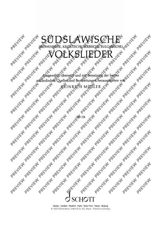 Südslawische Volkslieder