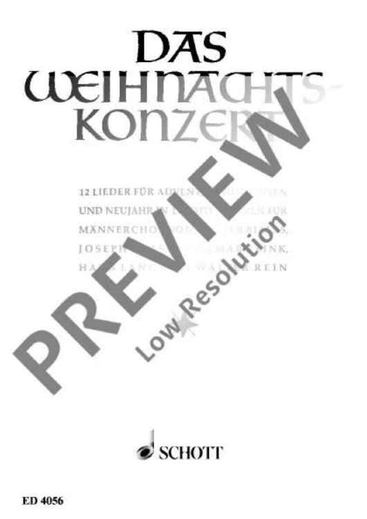 Das Weihnachtskonzert - Choral Score