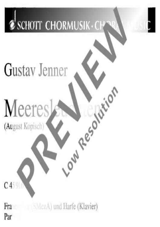 Meeresleuchten - Score