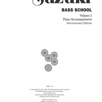 Suzuki Bass School, Volume 3 - Piano Accompaniment