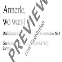 Drei Madrigale - Choral Score