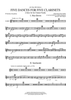 Five Dances for Five Clarinets - Eb Baritone Saxophone