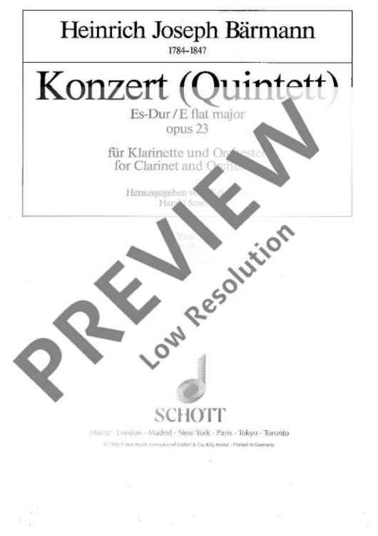 Concert (Quintet) Eb major - Viola