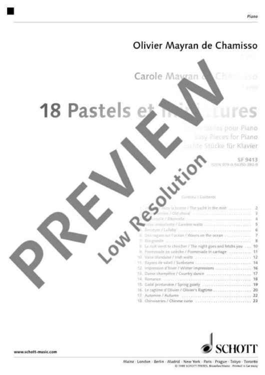 18 Pastels et miniatures