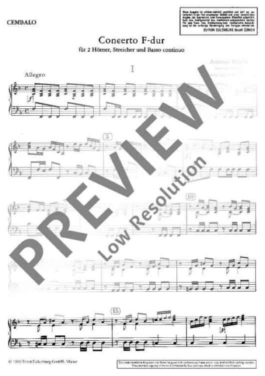 Concerto F Major - Harpsichord